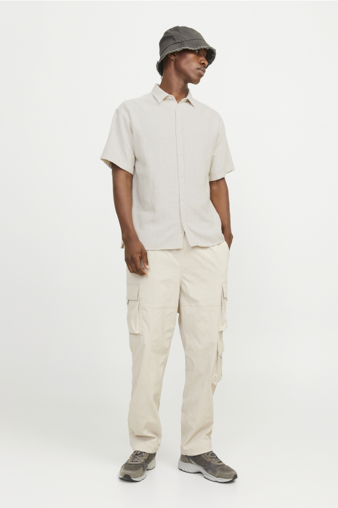 JCOJOSHUA STRUCTURE SHIRT SS 12256023 MOONMEAM/STRIPES